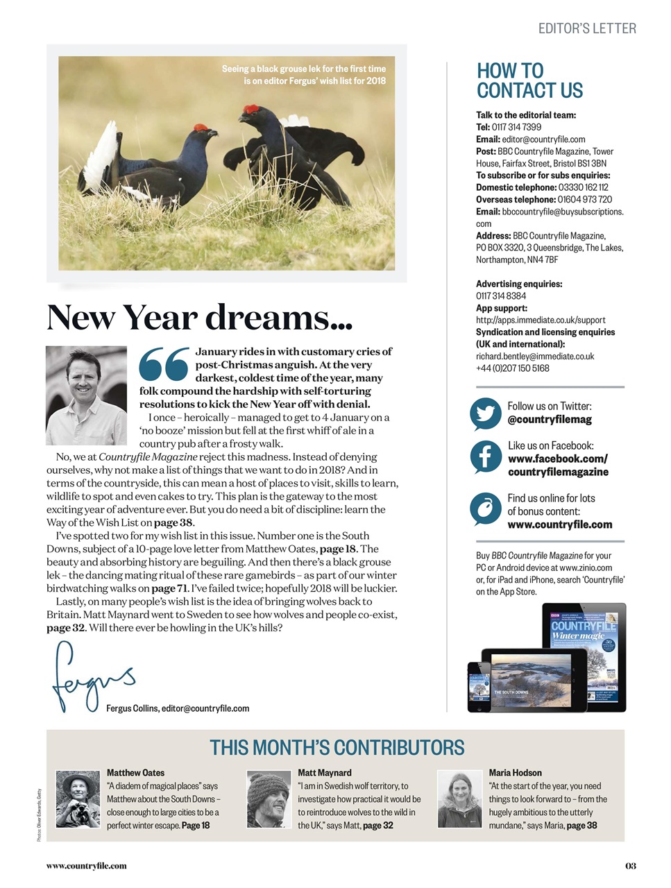 BBC Countryfile Magazine Preview Pages