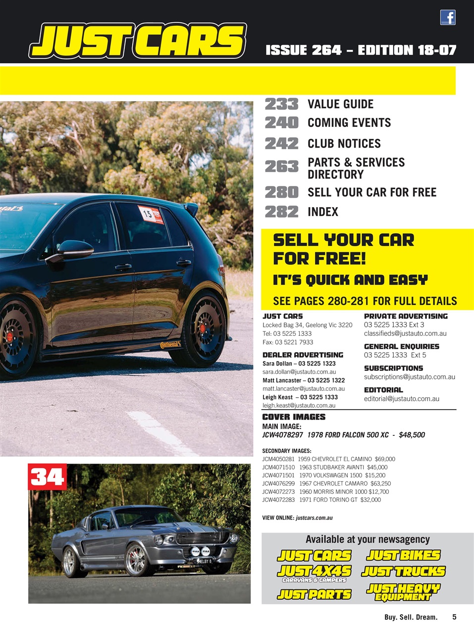 JUST CARS Preview Pages