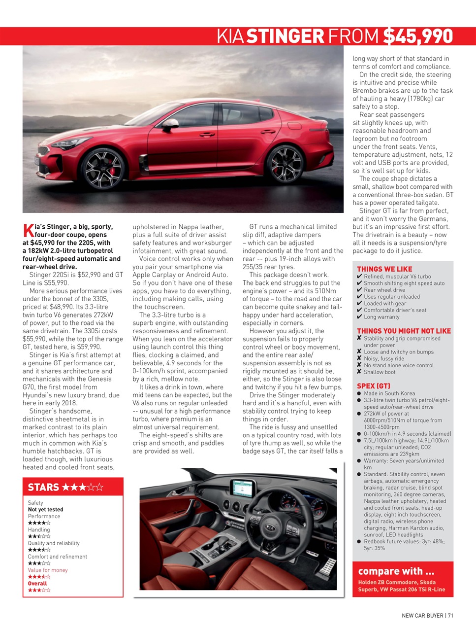 Australian New Car & SUV Buyers Guide Preview Pages
