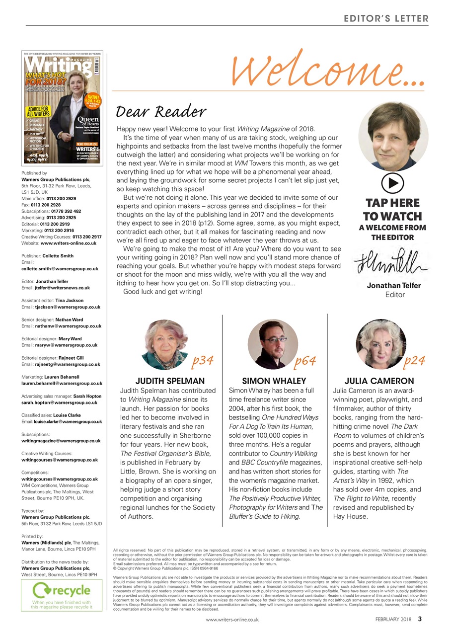 Writing Magazine Preview Pages