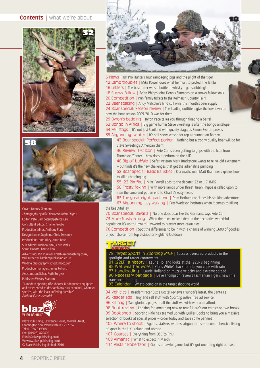 Sporting Rifle Preview Pages