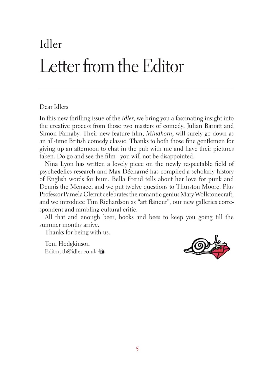 The Idler Magazine Preview Pages