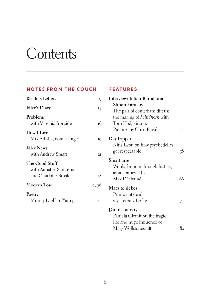 The Idler Magazine Preview Pages