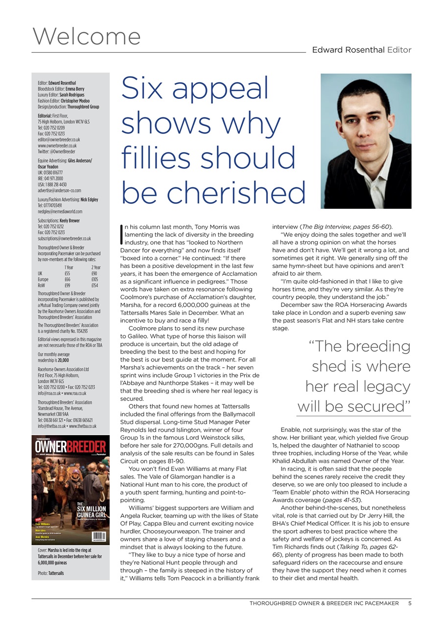 The Owner Breeder Preview Pages