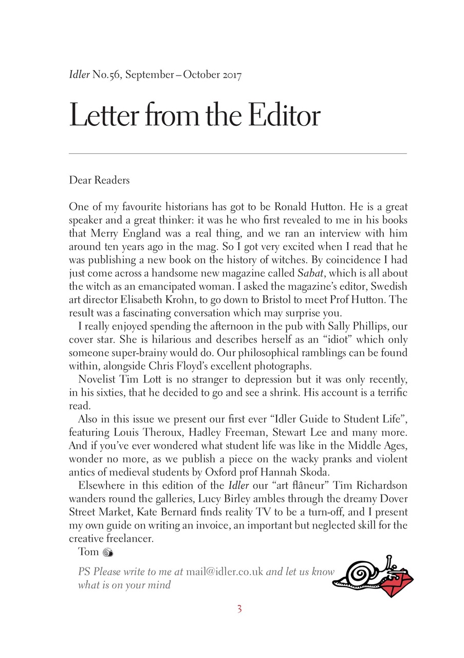 The Idler Magazine Preview Pages