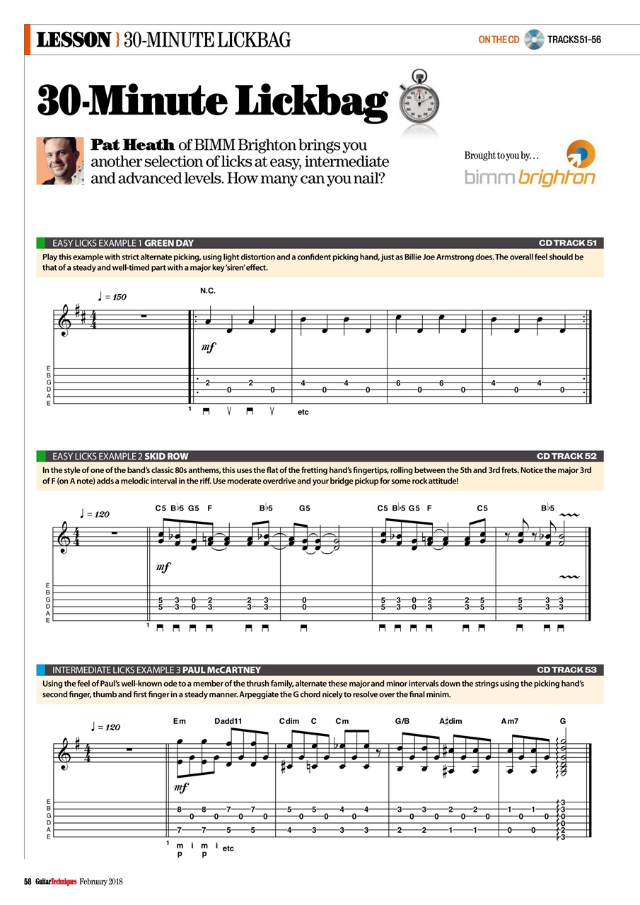 Guitar Techniques Preview Pages