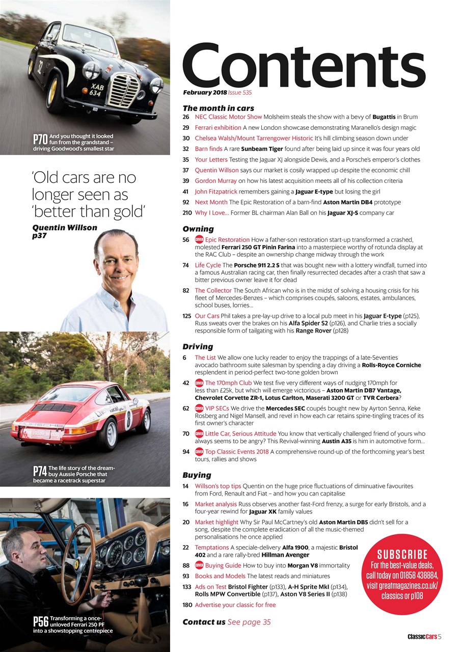 Classic Cars Preview Pages