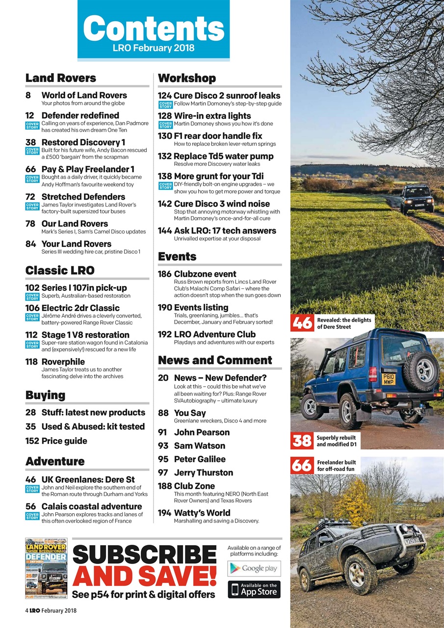 Land Rover Owner Preview Pages