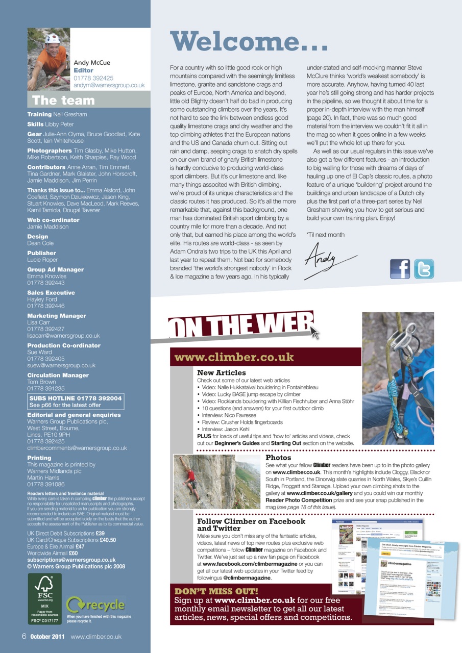 Climber Preview Pages