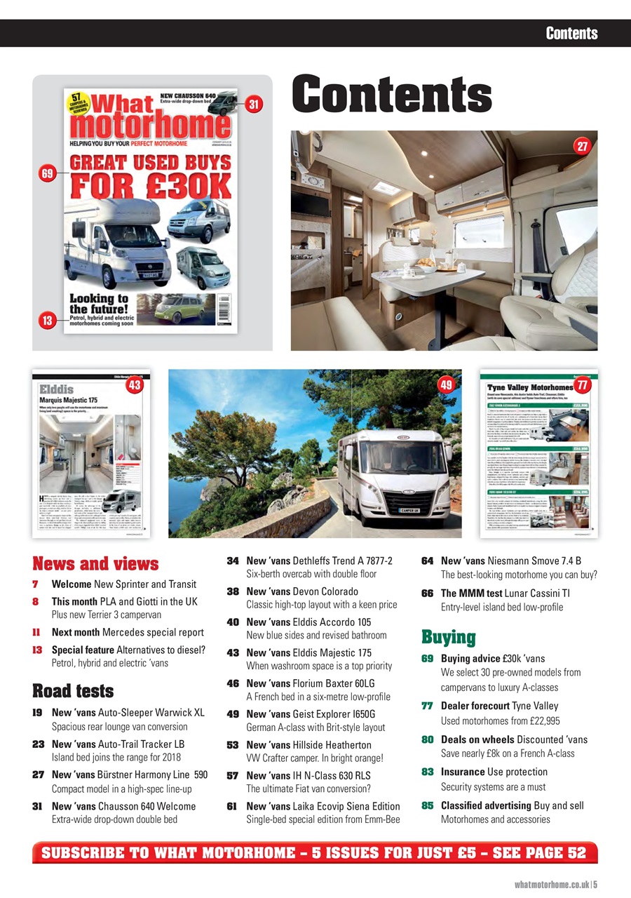 What Motorhome magazine Preview Pages