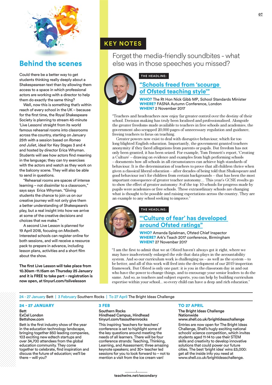 Teach Secondary Preview Pages