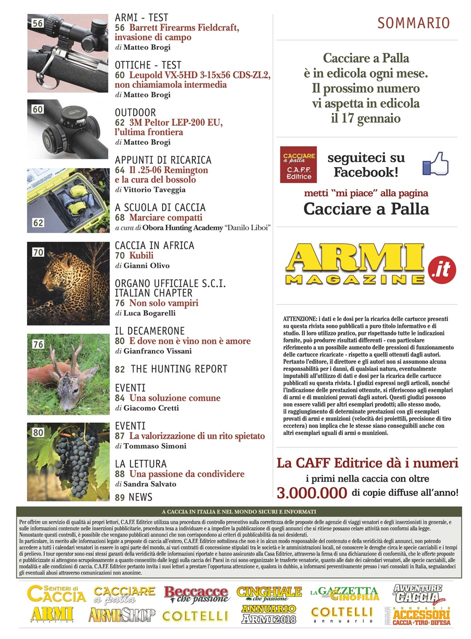 Caccia Magazine Preview Pages
