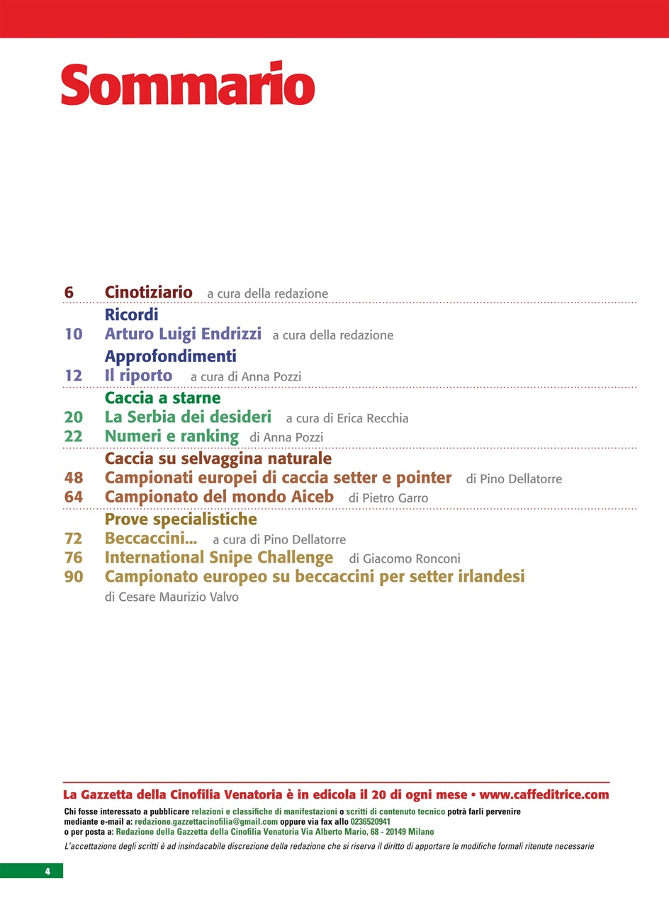 La Gazzetta Della Cinofilia Venatoria Preview Pages