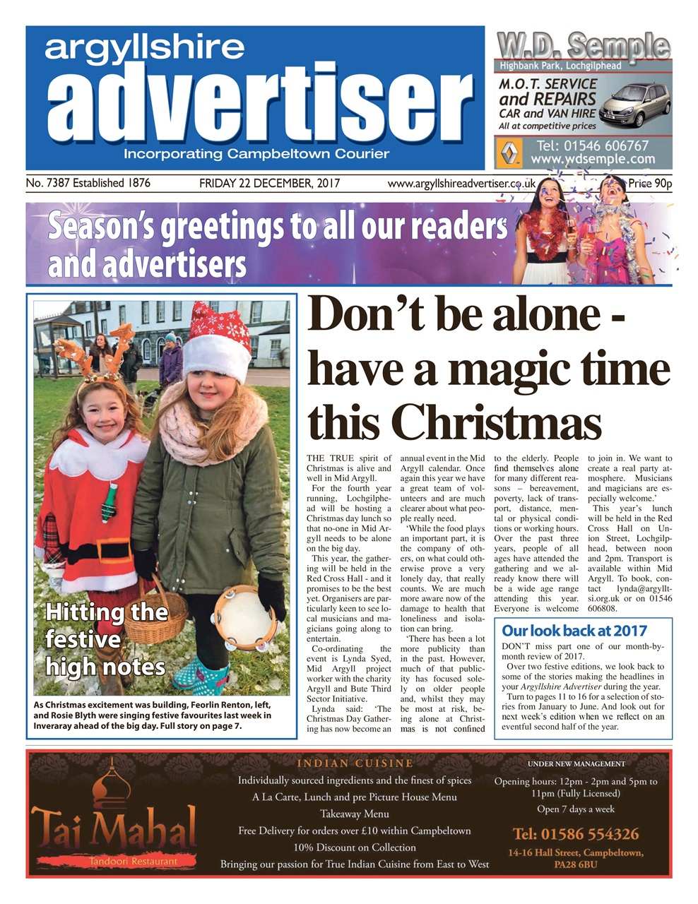 Argyllshire Advertiser Preview Pages
