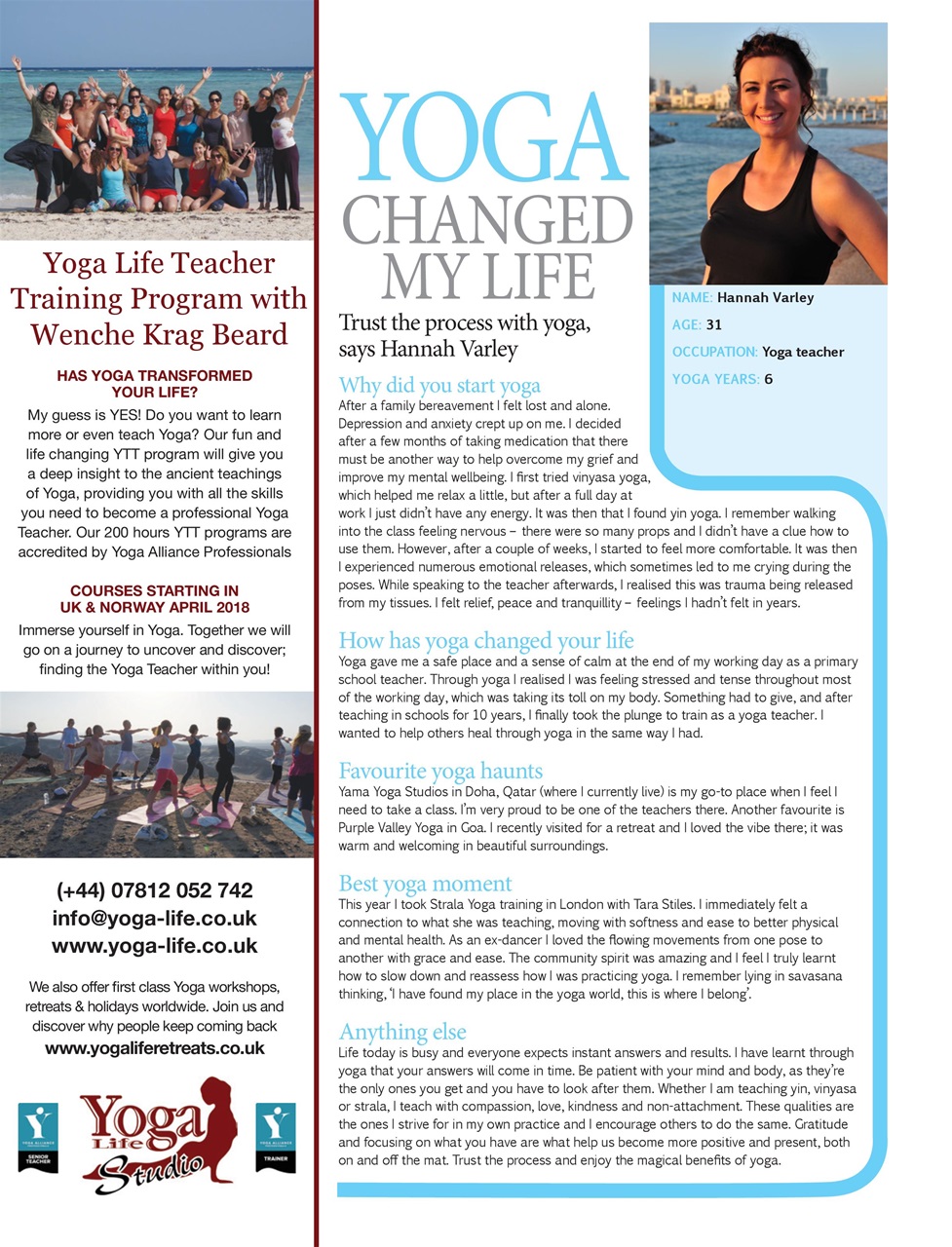 OM Yoga Magazine Preview Pages