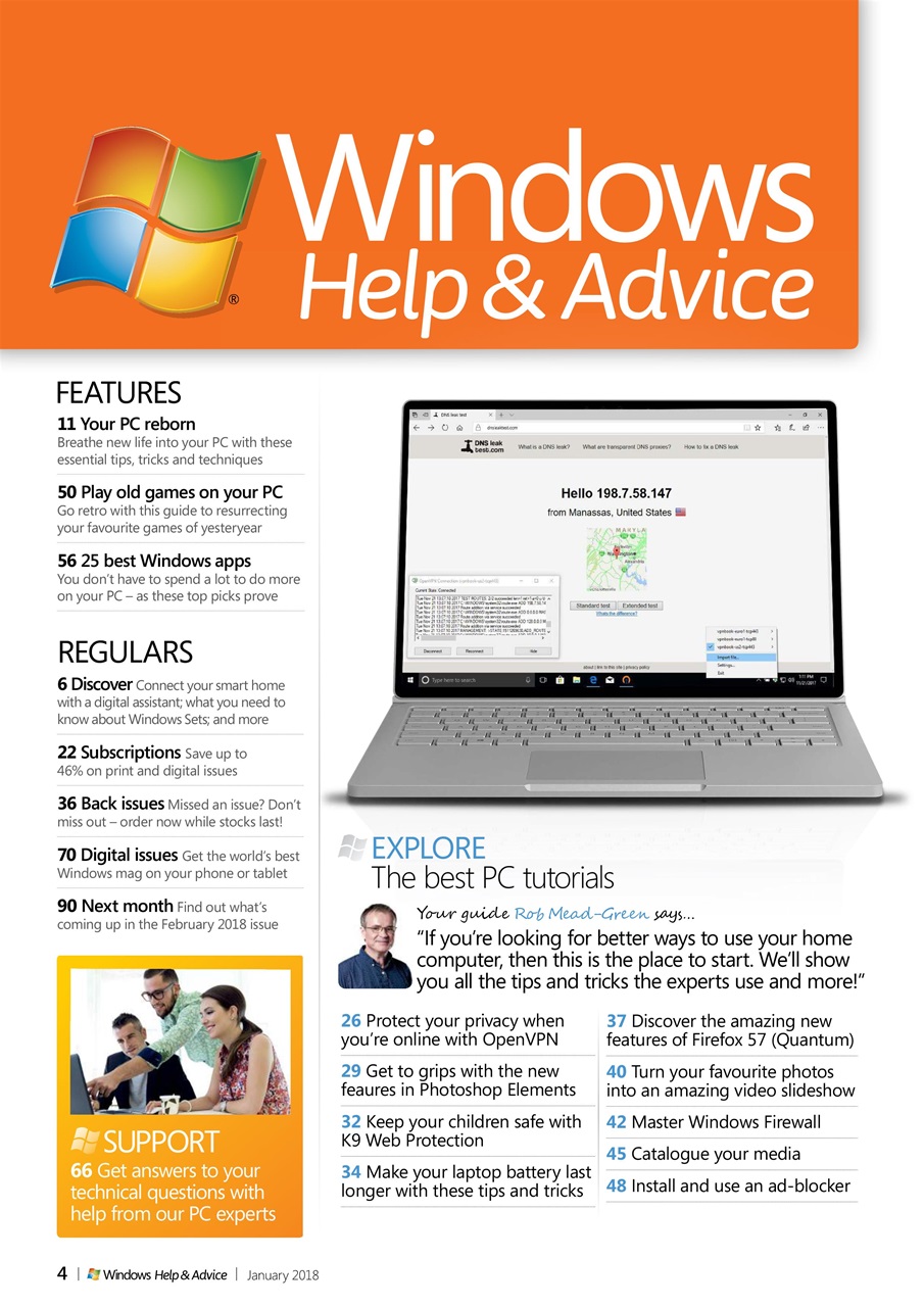 Windows Help & Advice Preview Pages