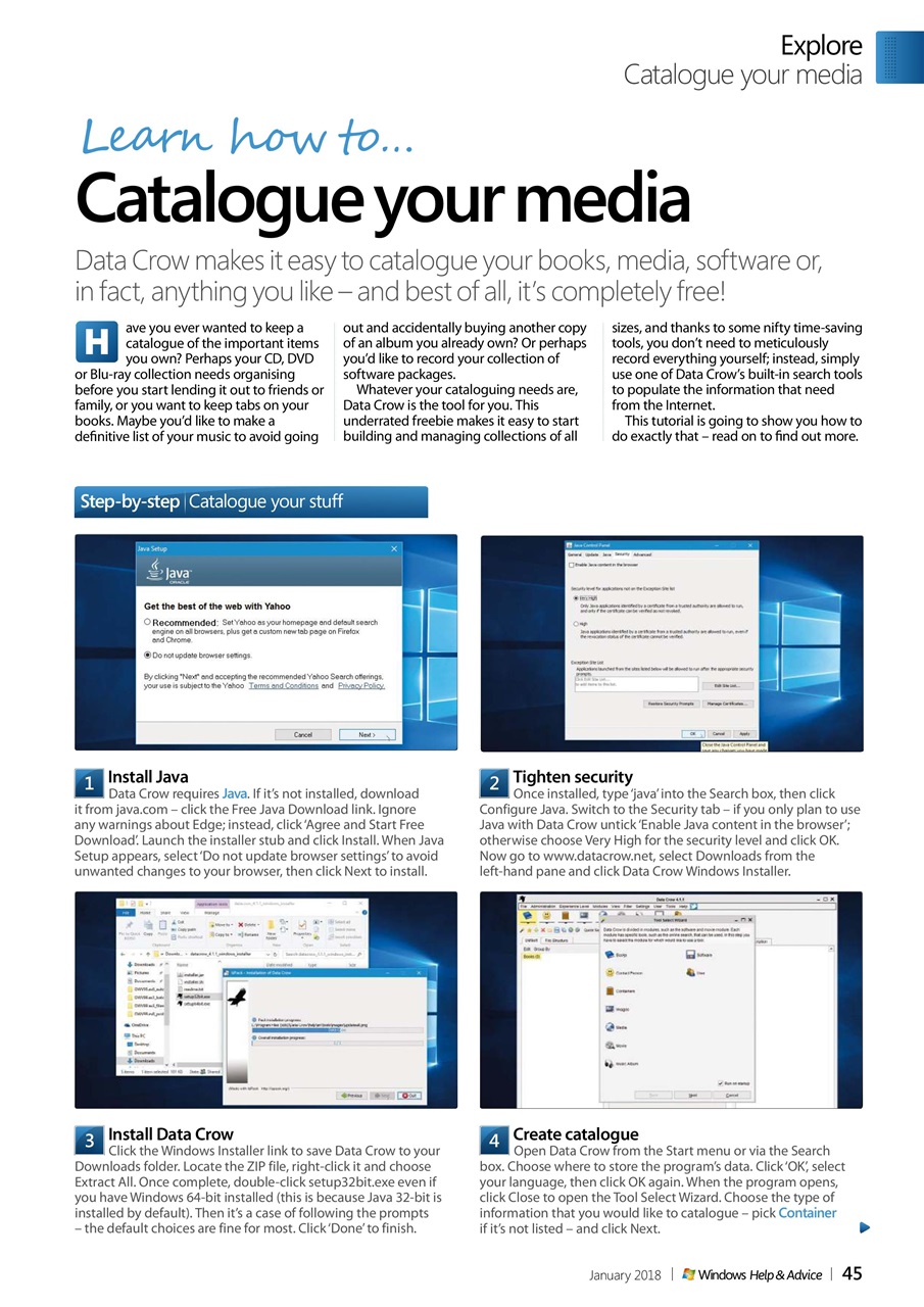 Windows Help & Advice Preview Pages