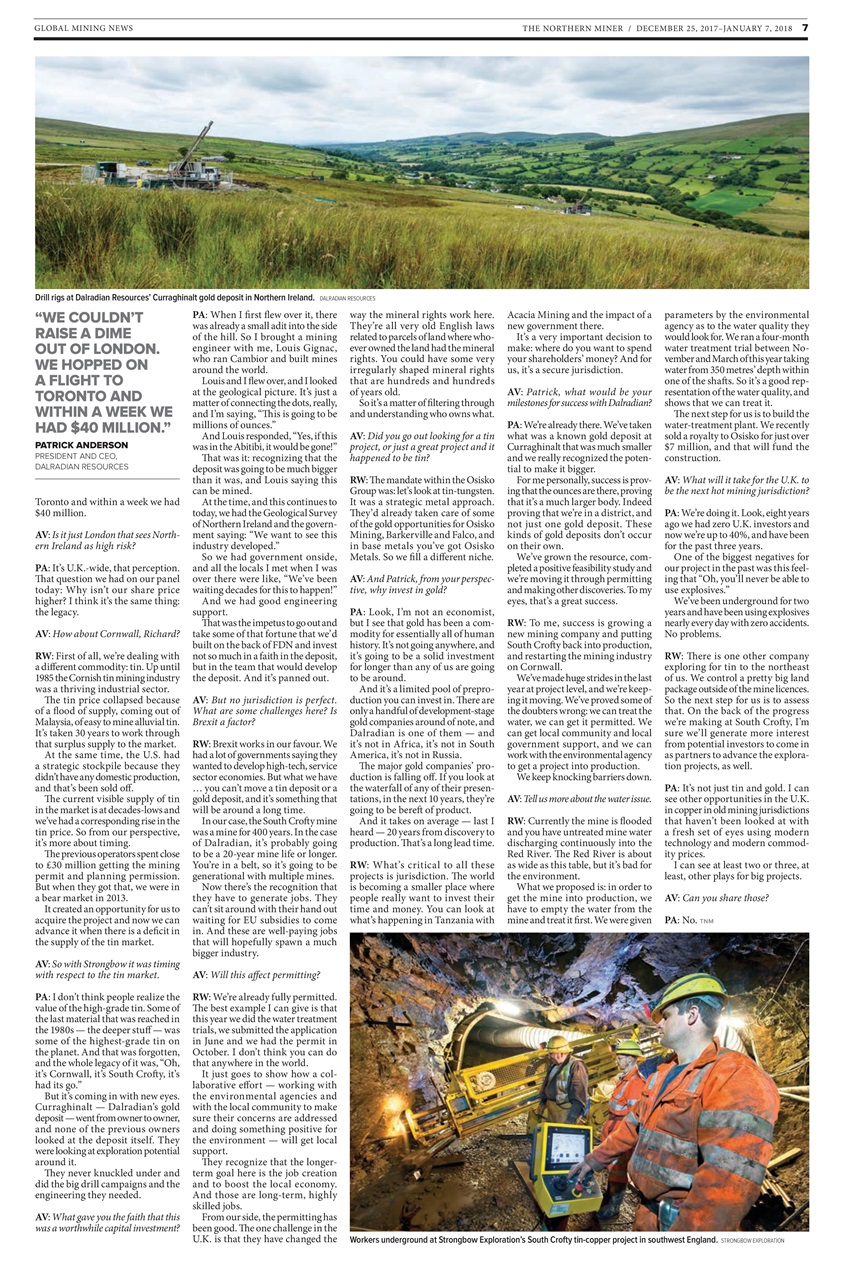 The Northern Miner Preview Pages