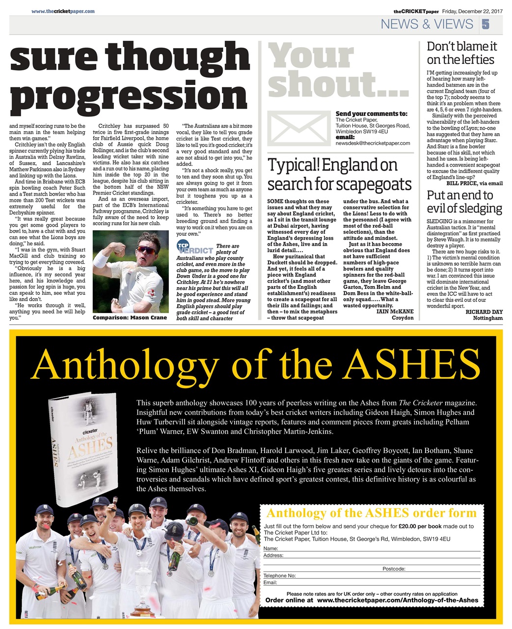 The Cricket Paper Preview Pages
