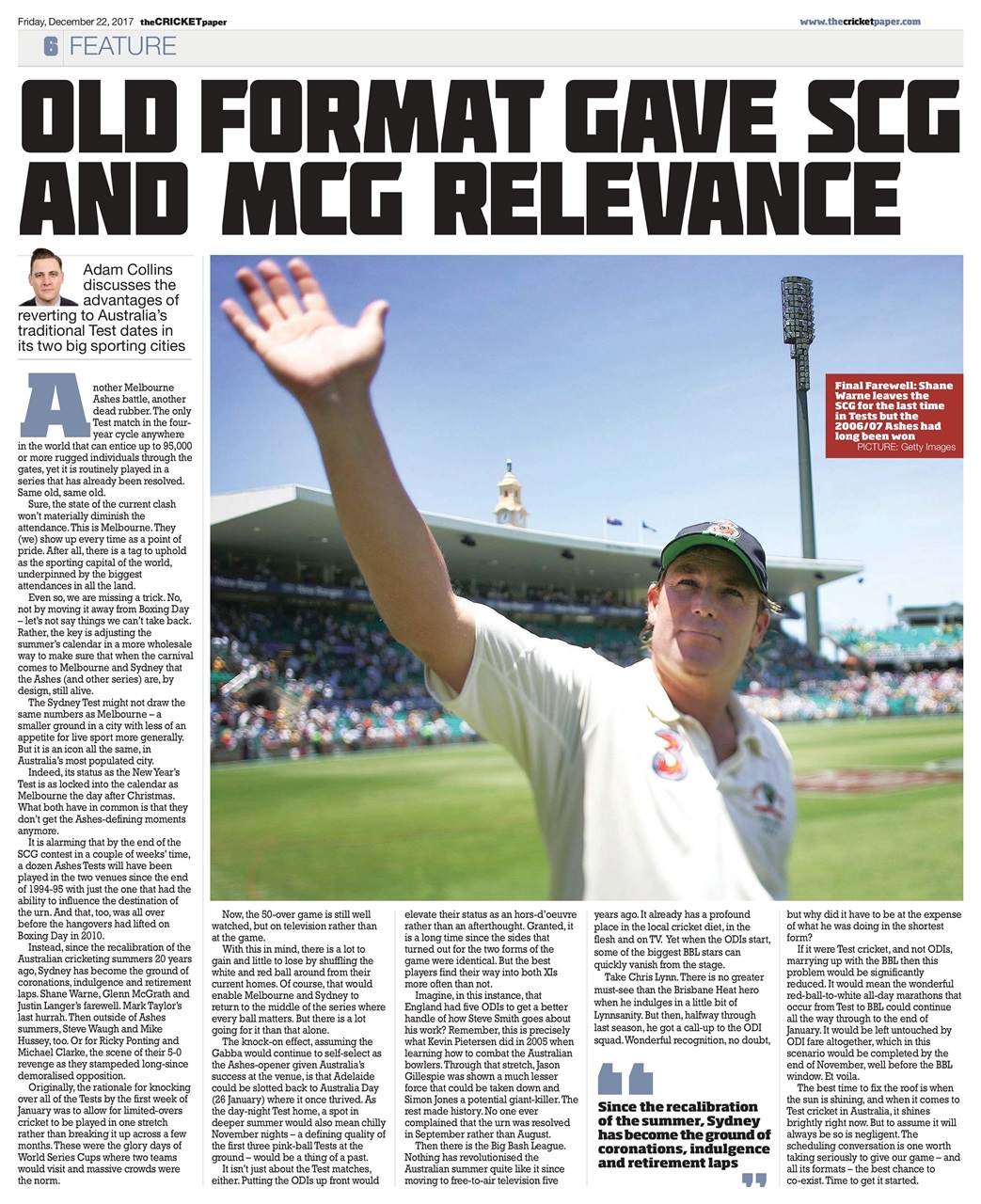 The Cricket Paper Preview Pages