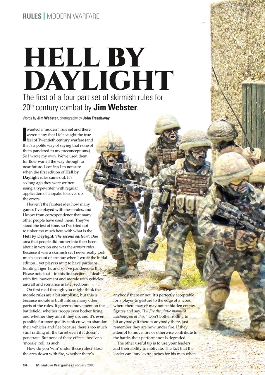 Miniature Wargames Preview Pages