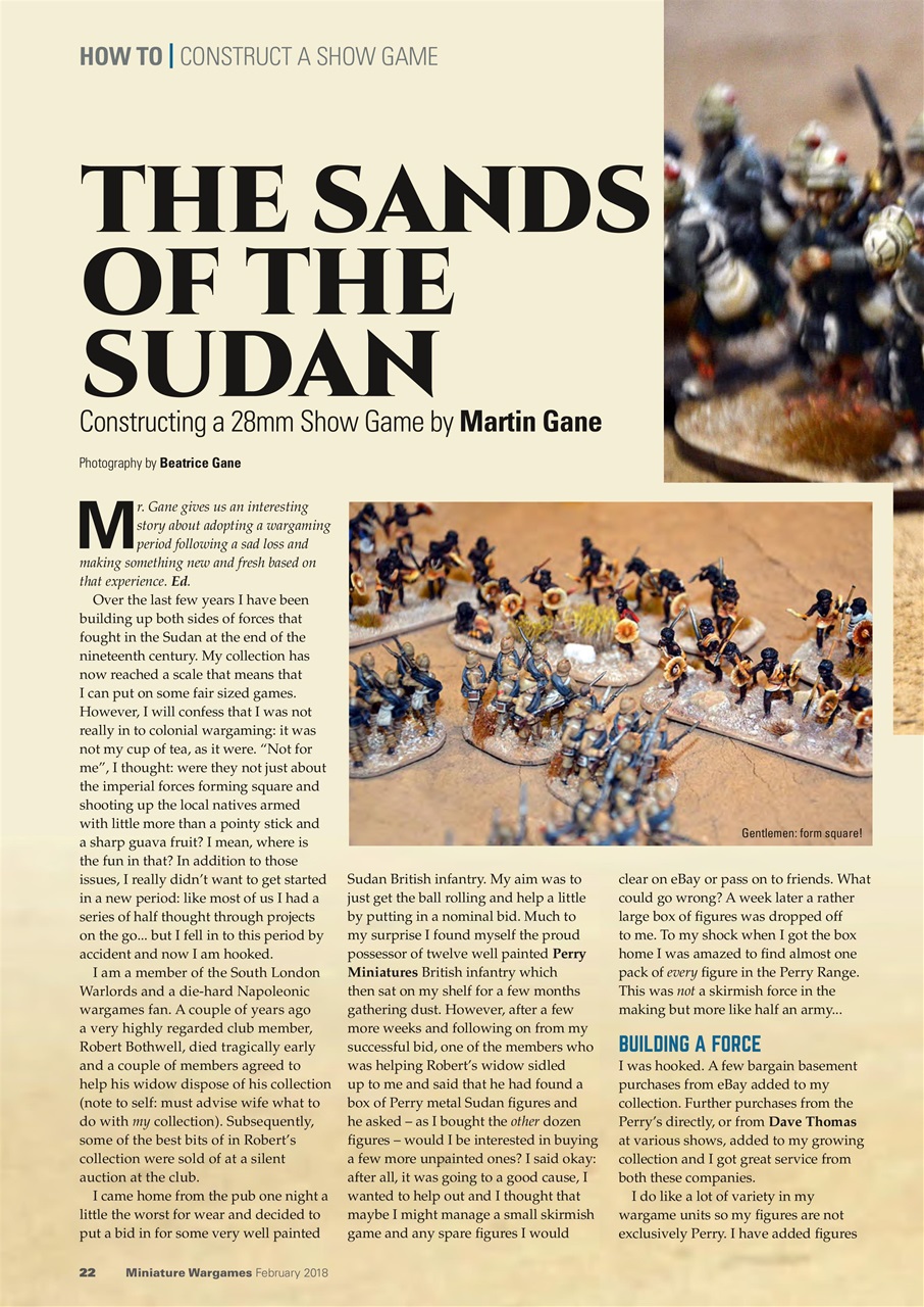 Miniature Wargames Preview Pages