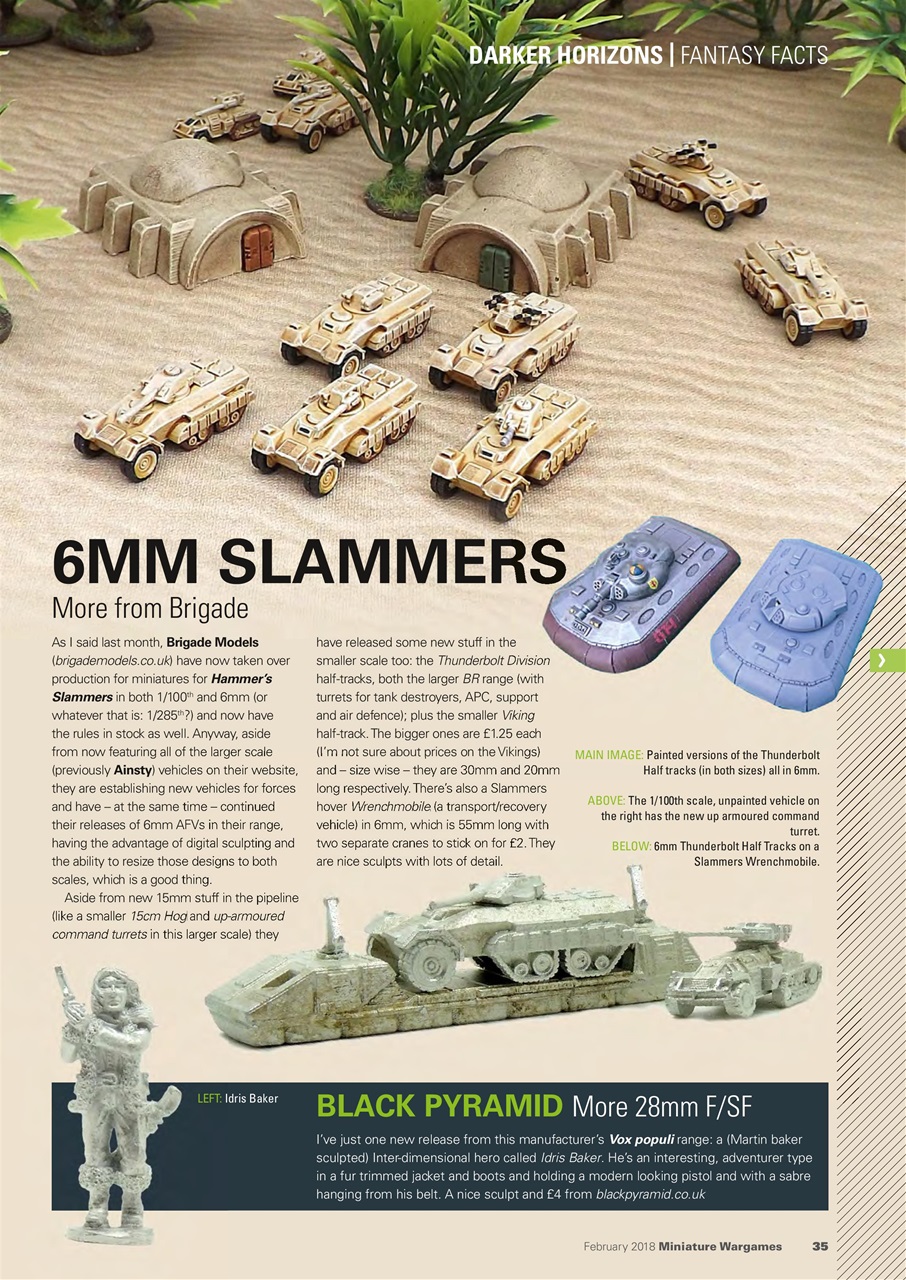 Miniature Wargames Preview Pages