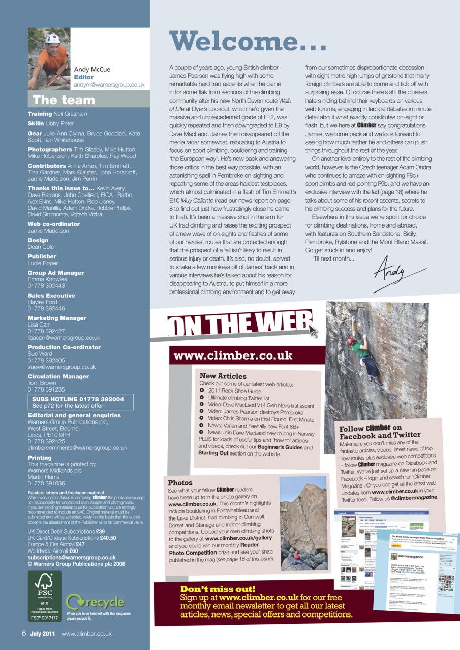 Climber Preview Pages