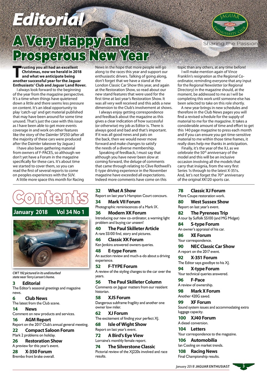 Jaguar Enthusiast Preview Pages