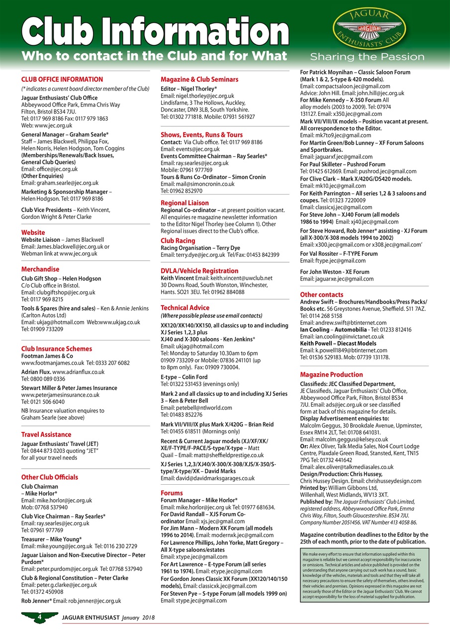 Jaguar Enthusiast Preview Pages
