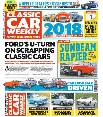 Classic Car Weekly issue 27th December 2017