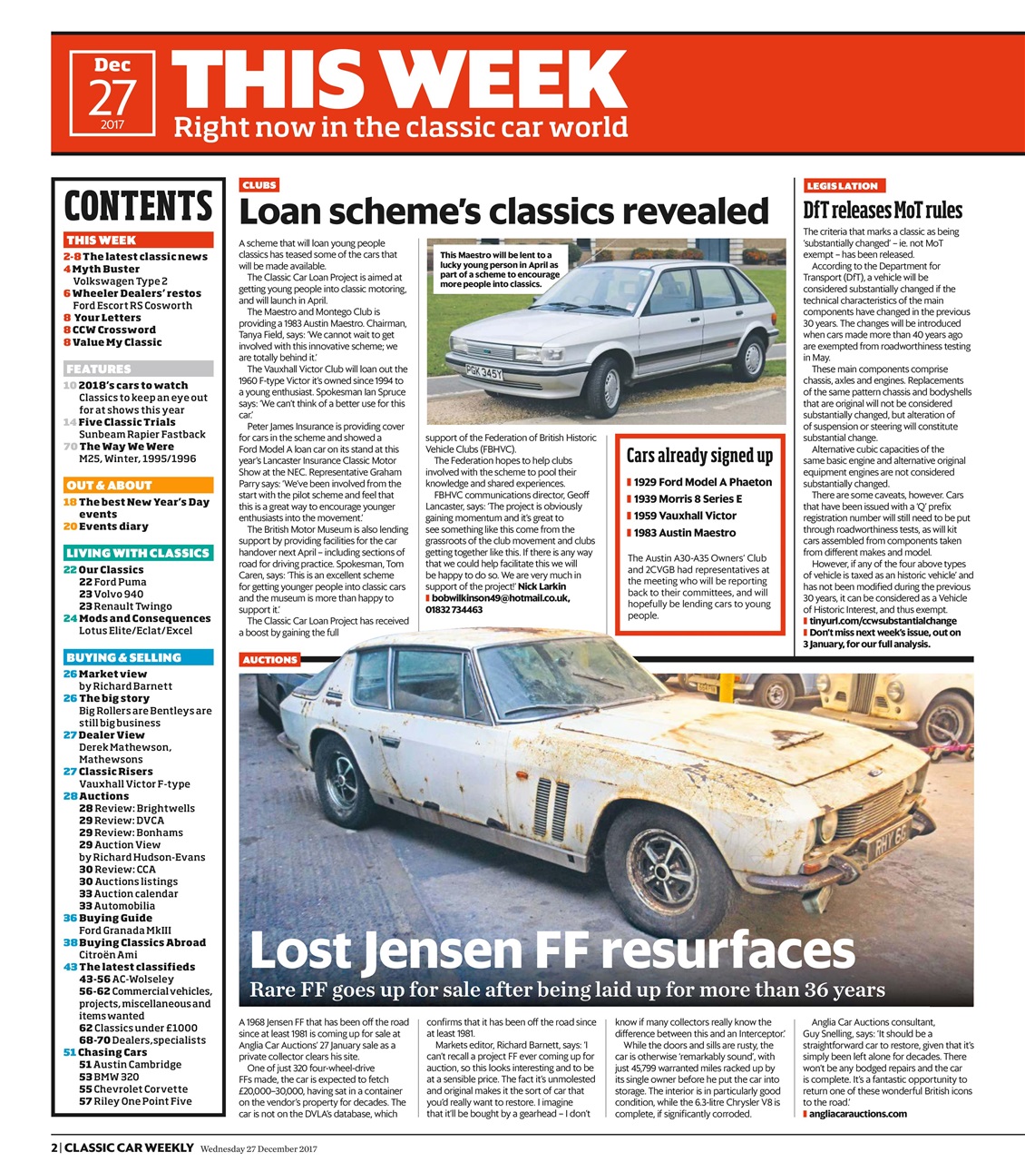 Classic Car Weekly Preview Pages