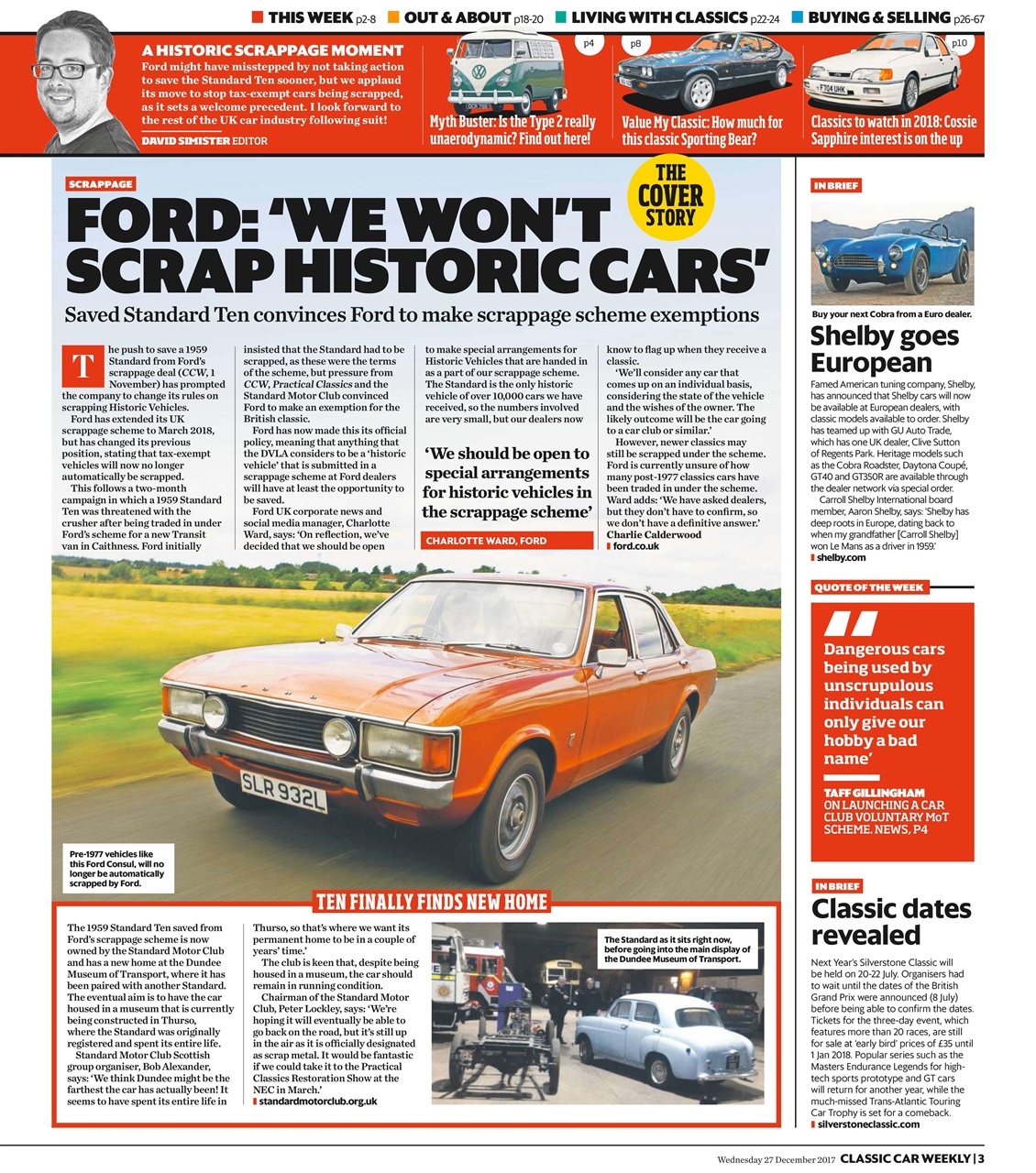 Classic Car Weekly Preview Pages