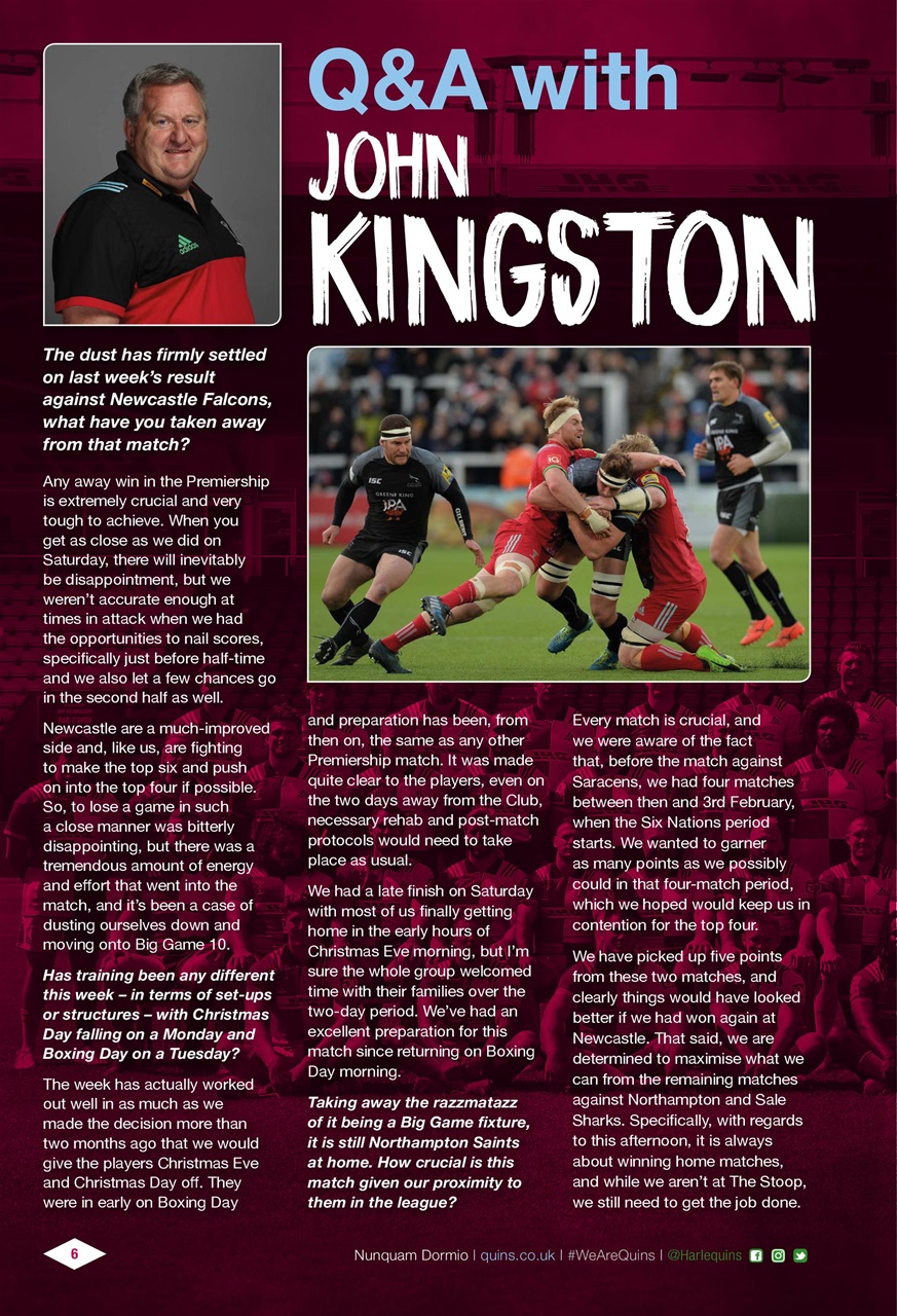 Harlequins Preview Pages
