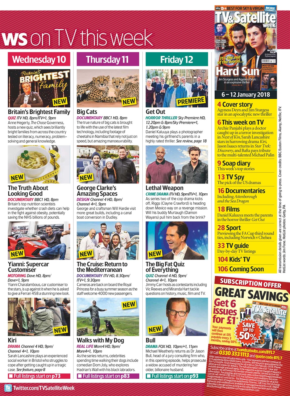 TV & Satellite Week Preview Pages