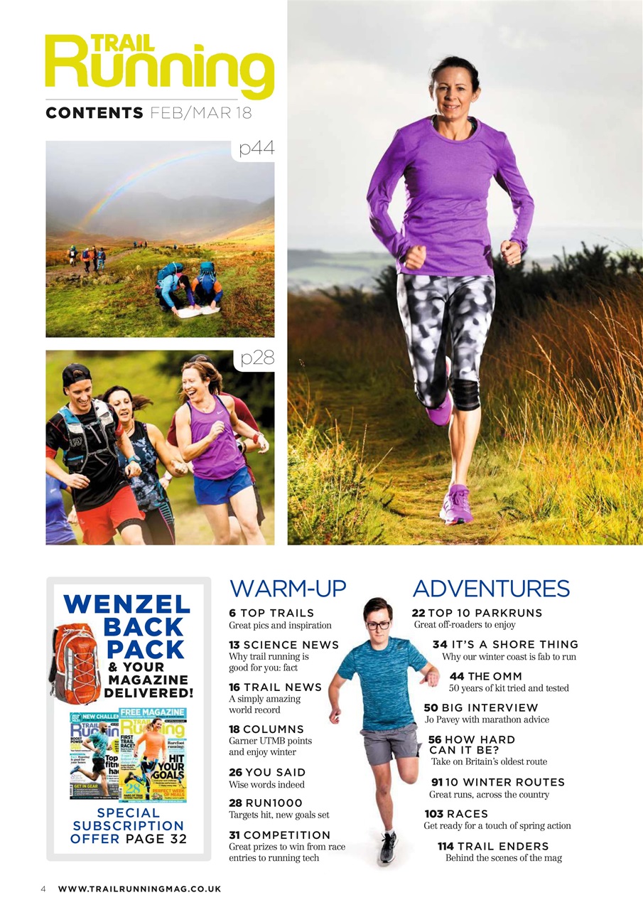 Trail Running Preview Pages