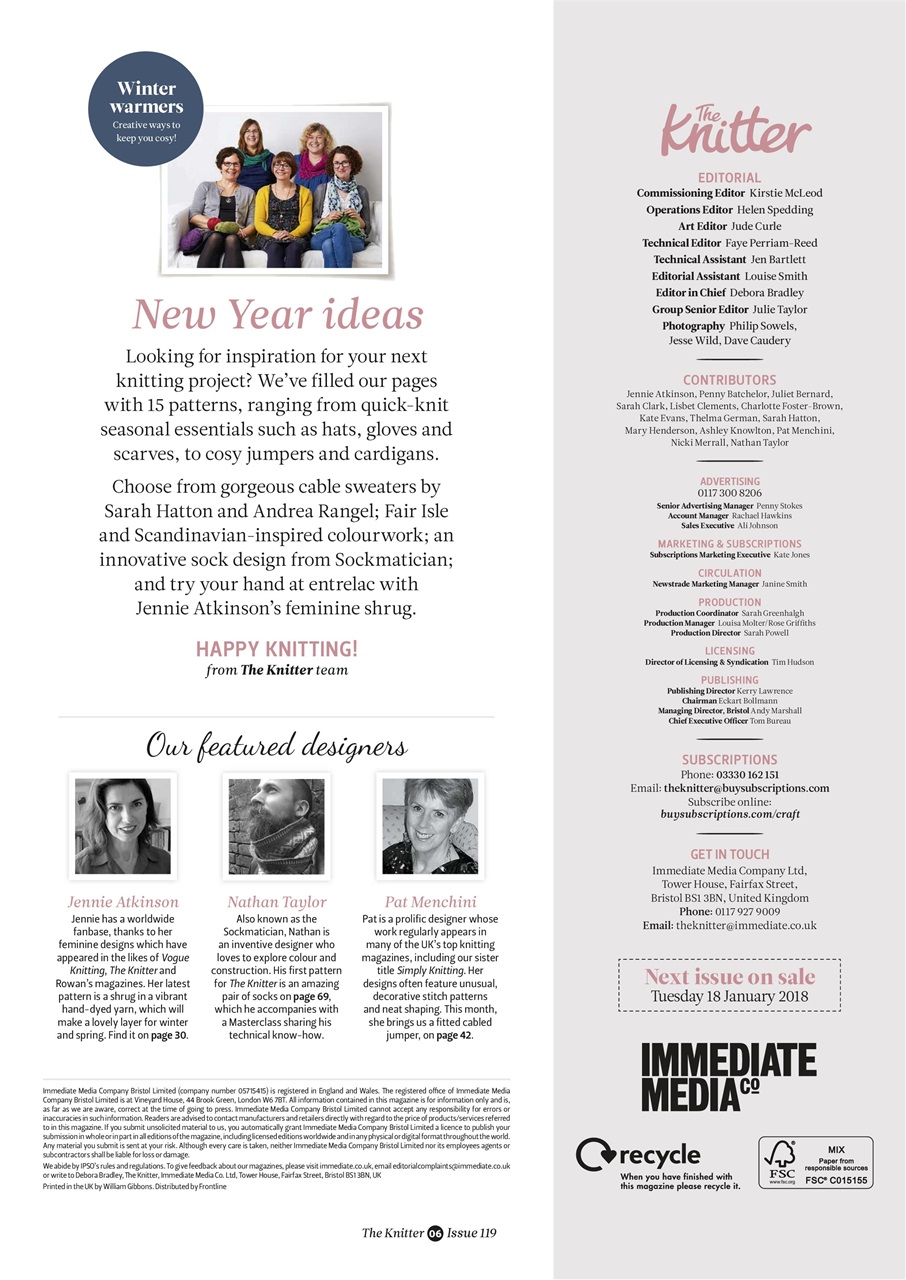 The Knitter Preview Pages