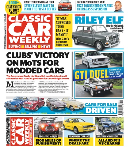 Classic Car Weekly issue 3rd January 2018