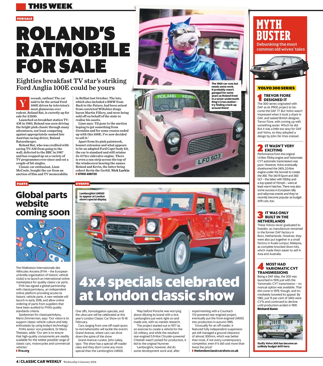 Classic Car Weekly Preview Pages