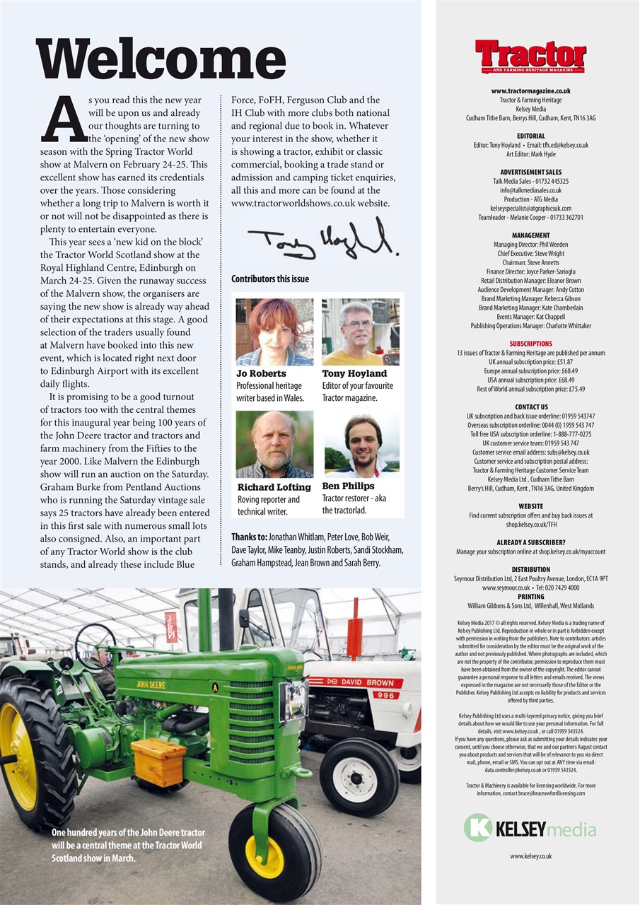 Tractor & Farming Heritage Magazine Preview Pages