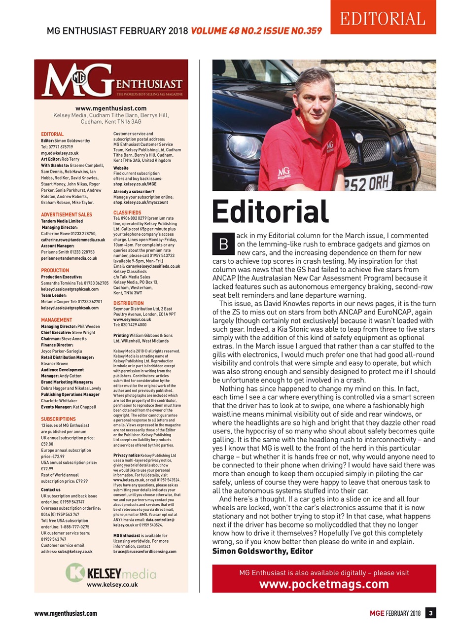 MG Enthusiast Preview Pages