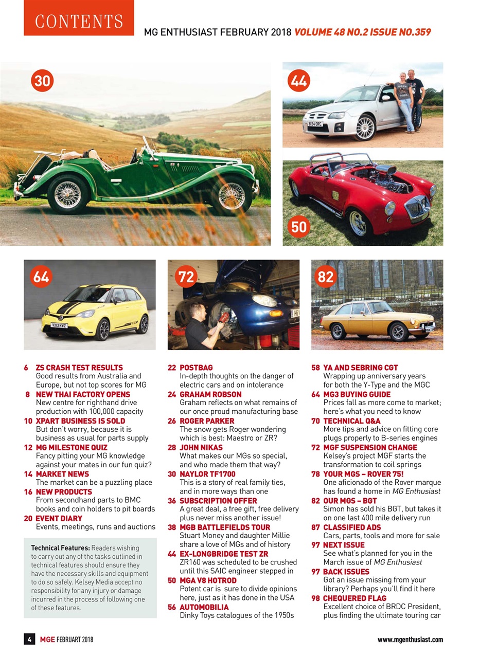 MG Enthusiast Preview Pages