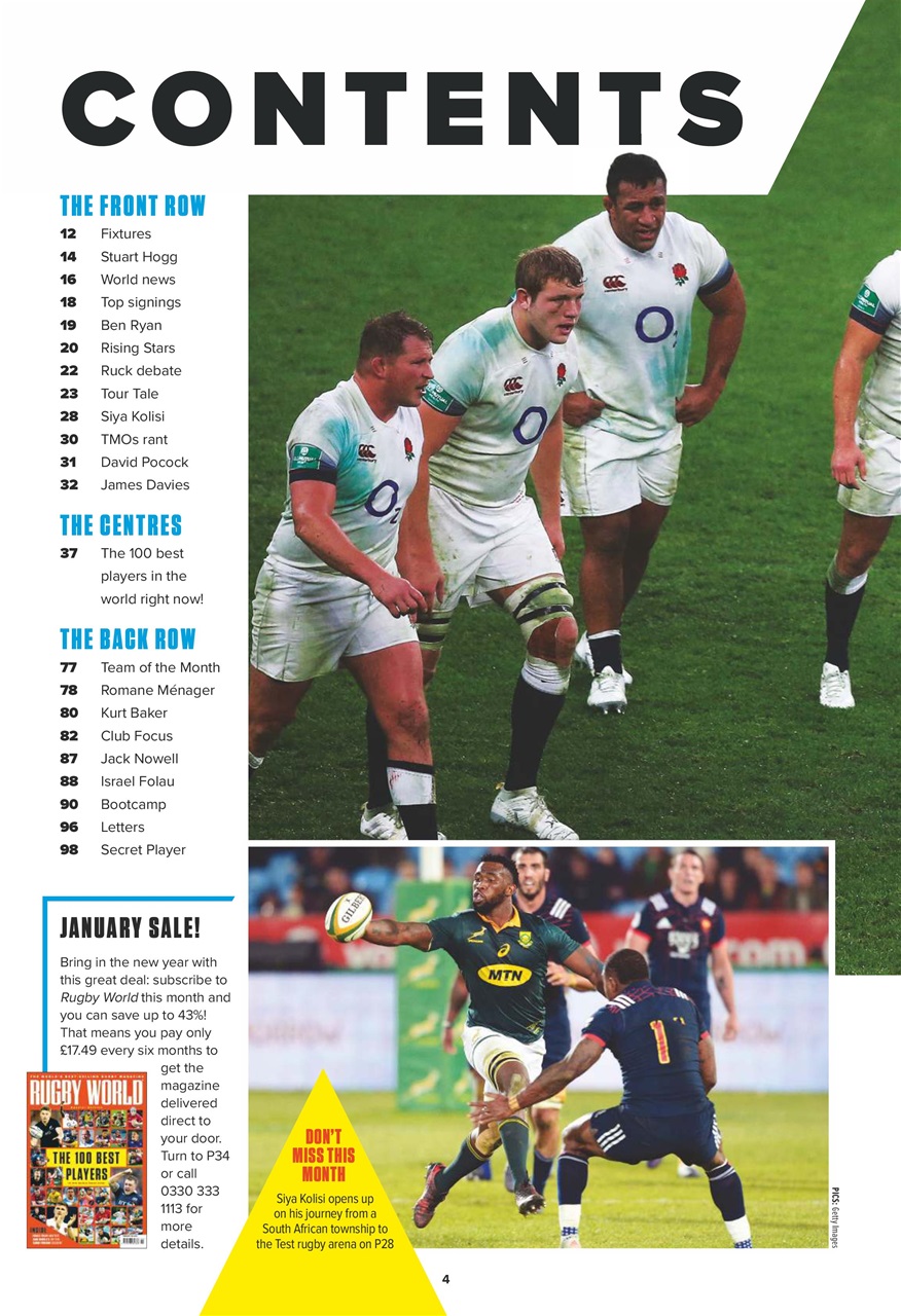 Rugby World Preview Pages