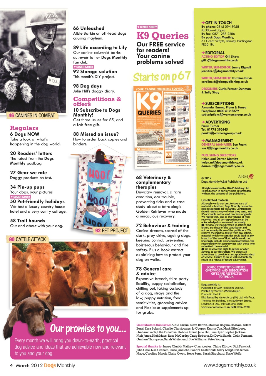 Dogs Monthly Preview Pages