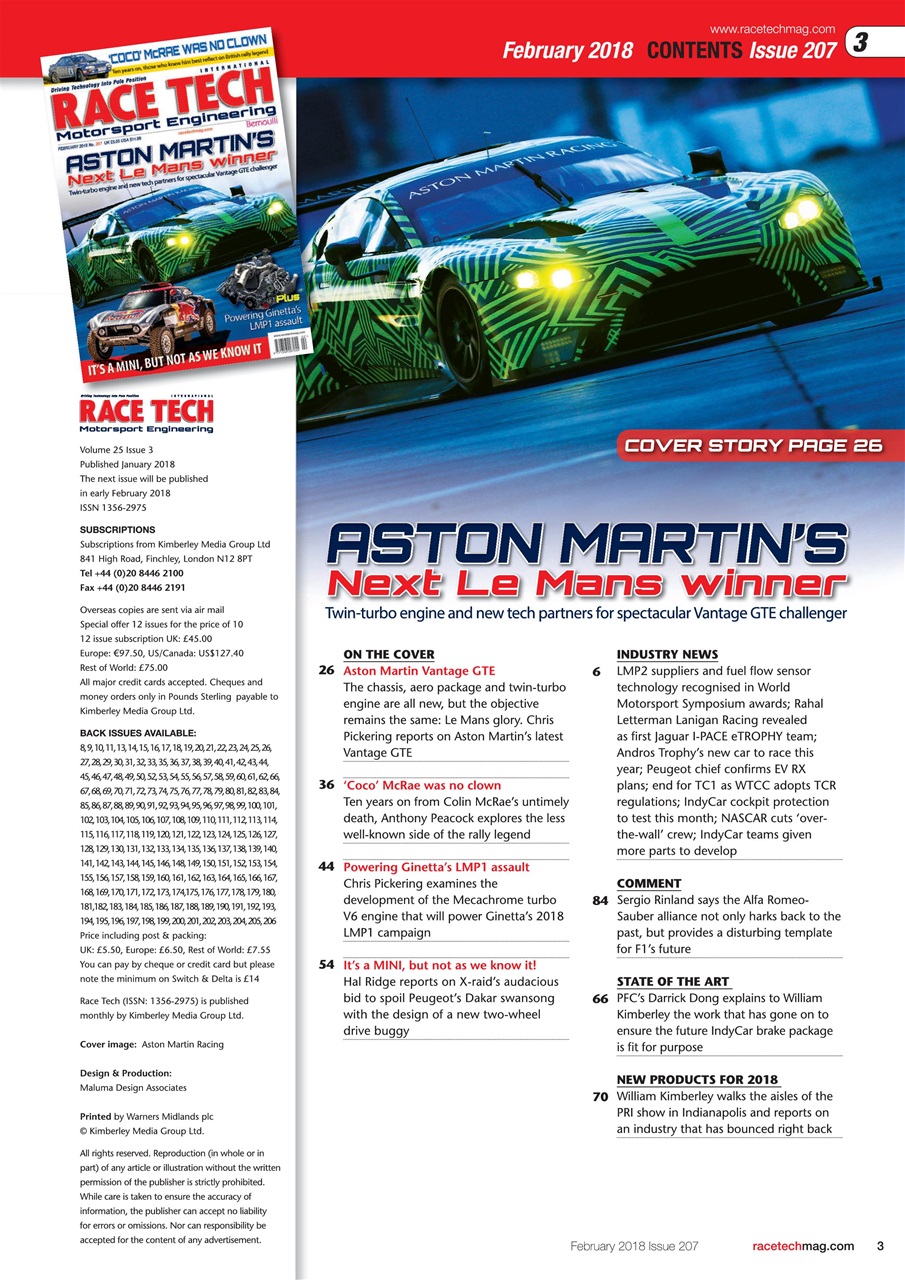 Race Tech Preview Pages