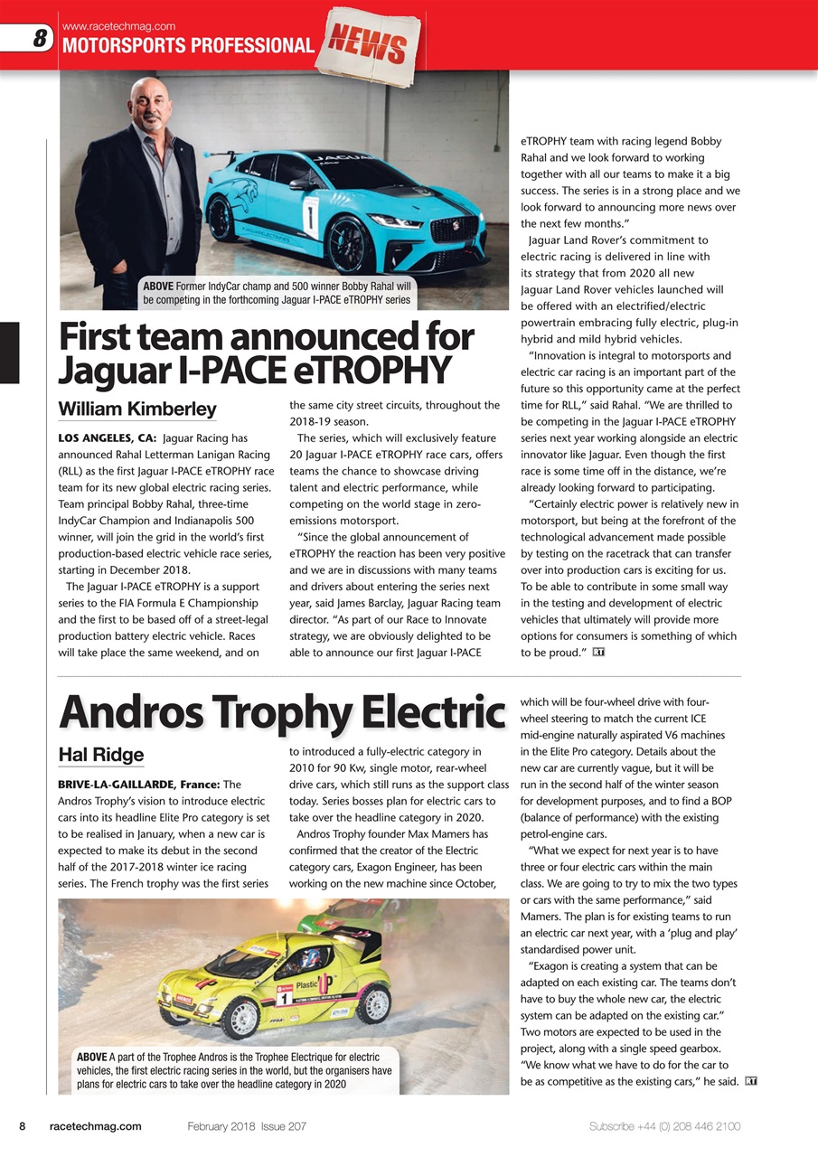 Race Tech Preview Pages