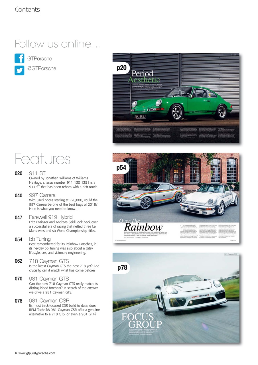 GT Porsche Preview Pages