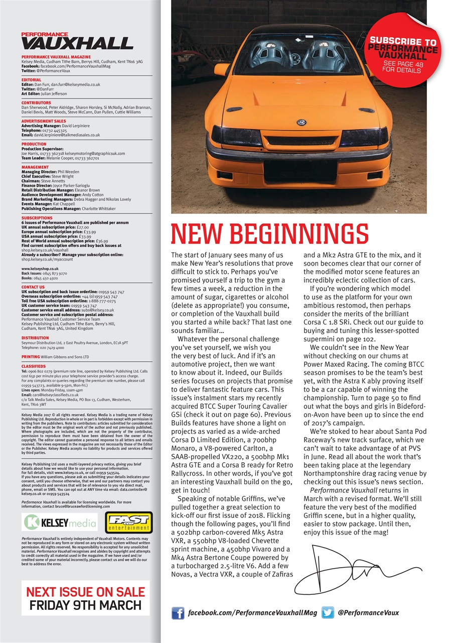 Performance Vauxhall Preview Pages