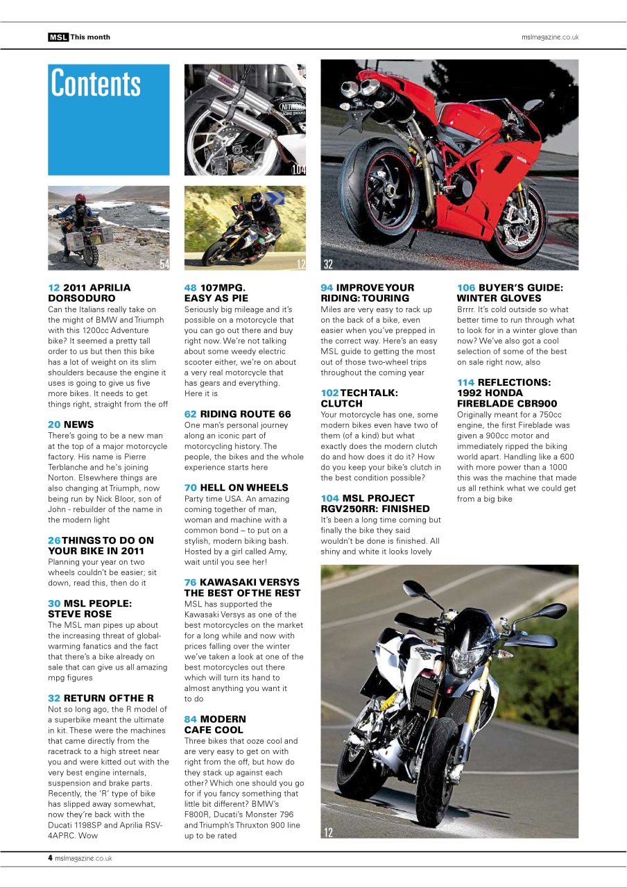 Motorcycle Sport & Leisure Preview Pages