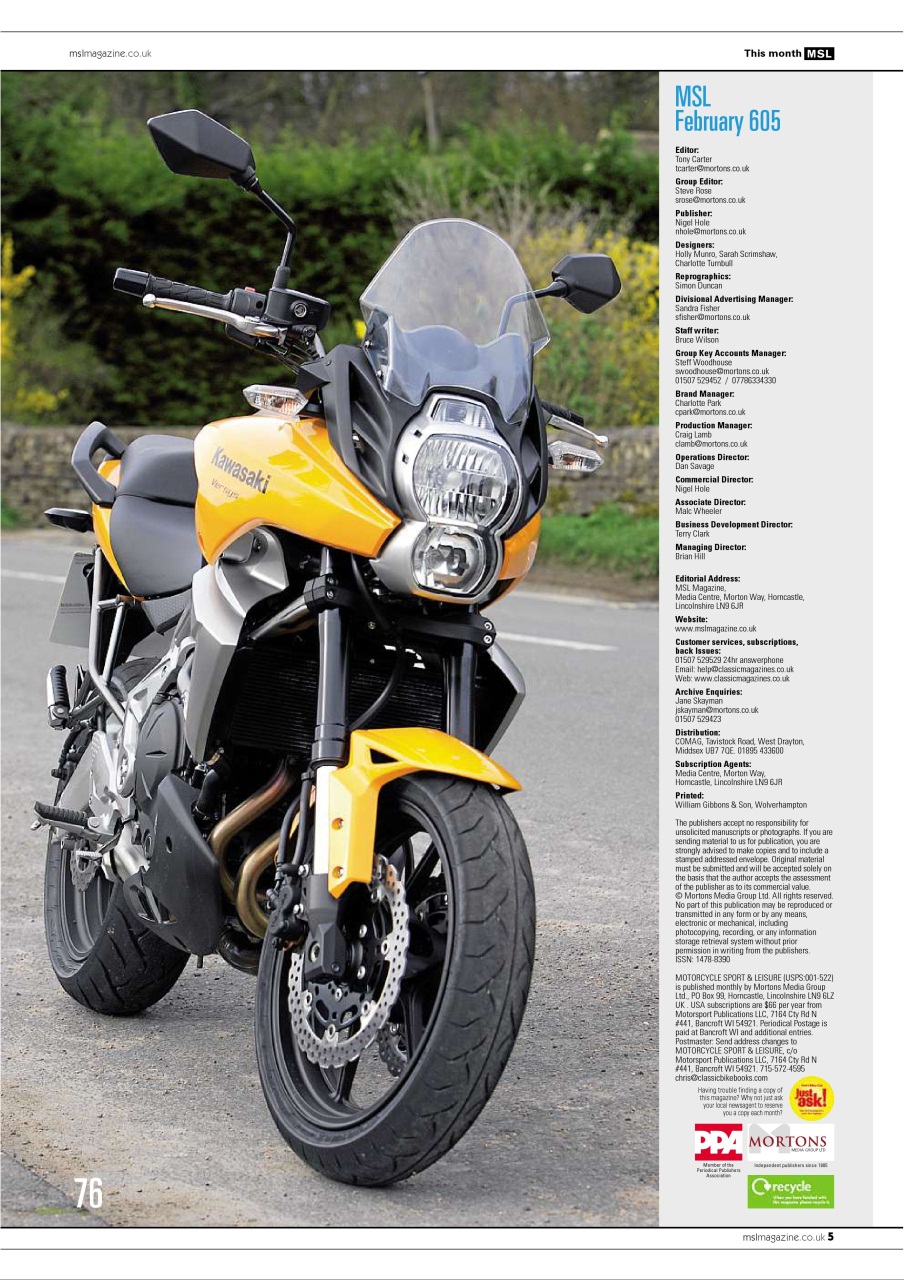 Motorcycle Sport & Leisure Preview Pages